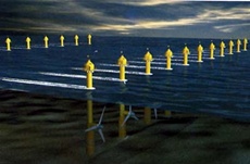 Artist's impression of turbine farm. Image © marine current turbines ltd.